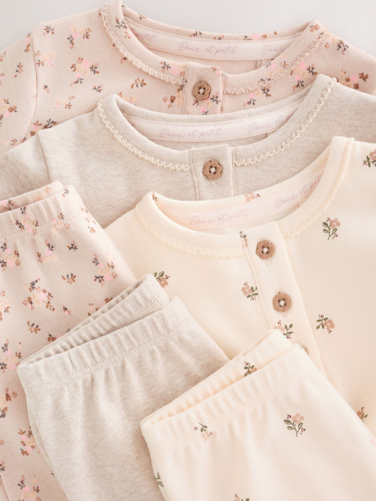 Ditsy Floral Long Sleeve T-Shirt And Leggings Baby 6 Piece Set (0mths-2yrs)