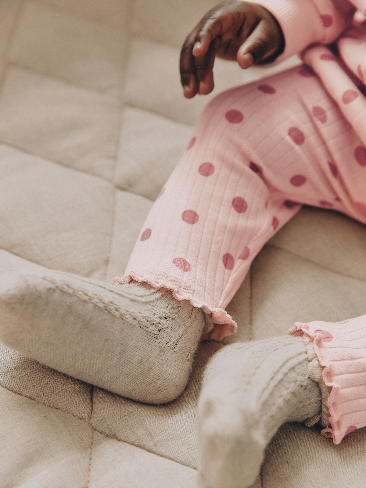 Chocolate Brown and Pink Spot Baby Sweater and Leggings Set 6 Piece (0mths-2yrs)