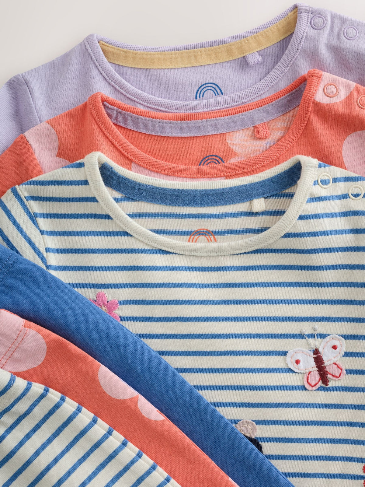Navy Stripe Long Sleeve T-Shirt And Leggings Baby 6 Piece Set (0mths-2yrs)
