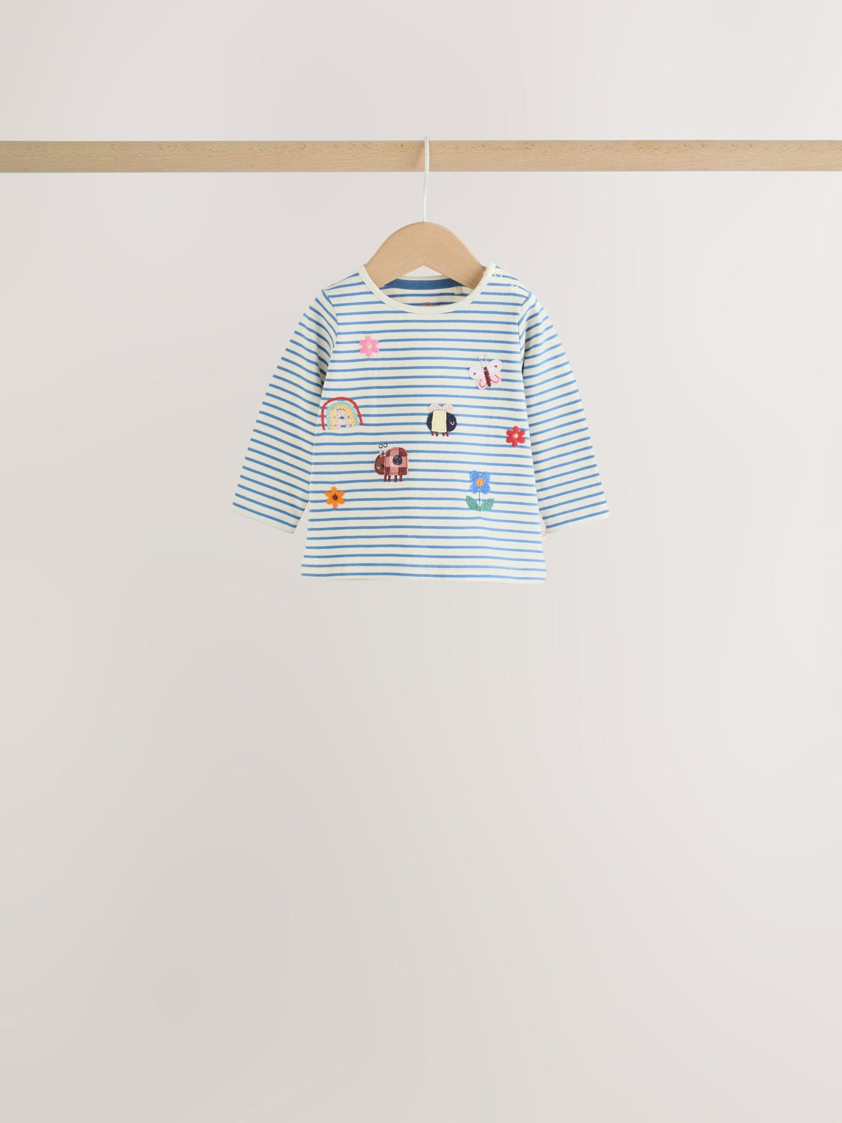 Navy Stripe Long Sleeve T-Shirt And Leggings Baby 6 Piece Set (0mths-2yrs)