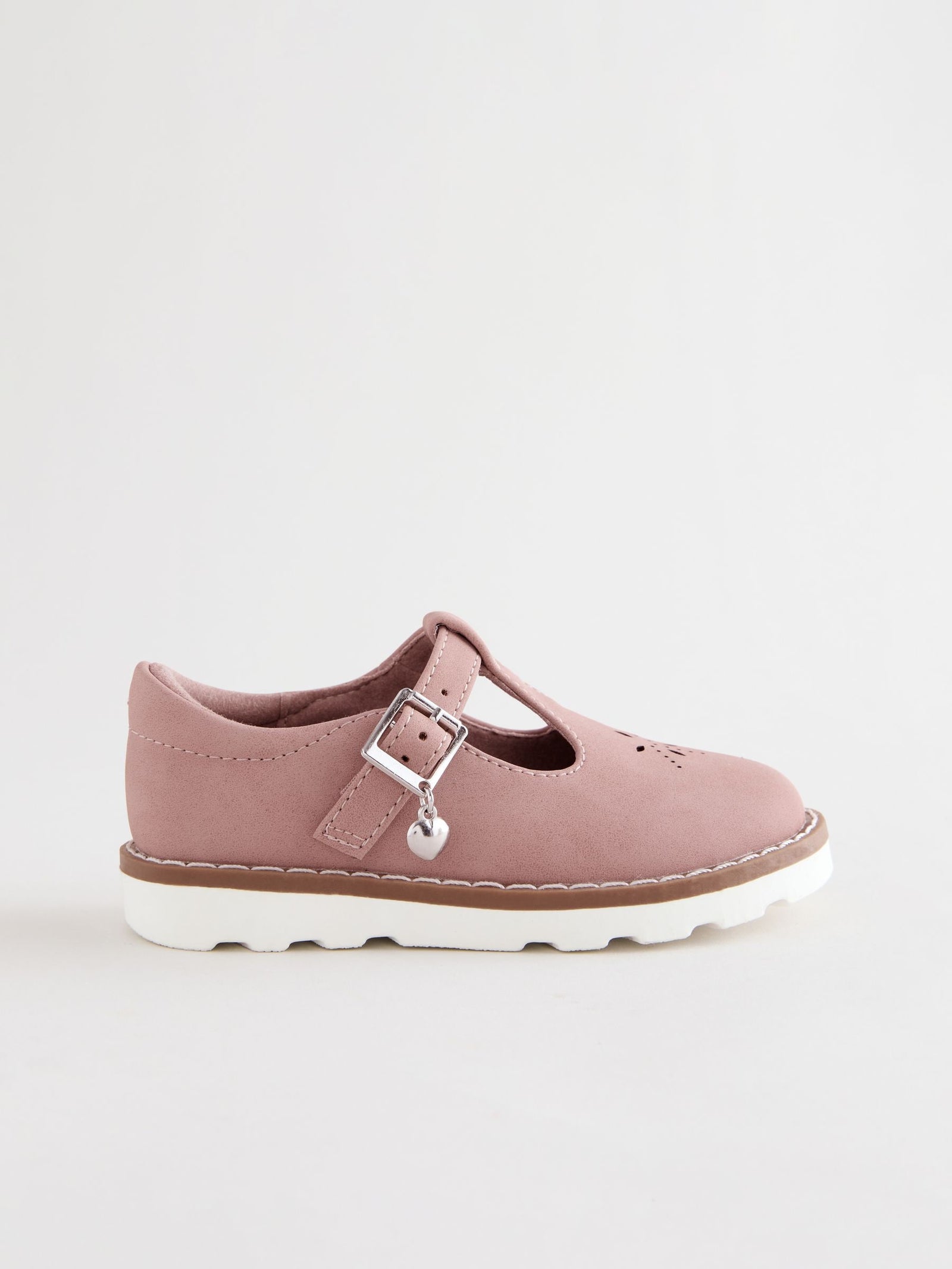 Pink Standard Fit (F) T-Bar Shoes