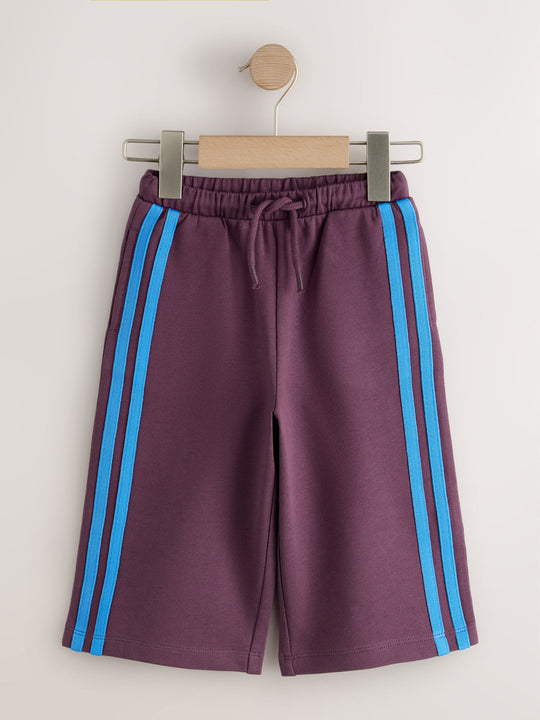 Burgundy Red Wide Leg Side Stripe Joggers (3mths-7yrs)
