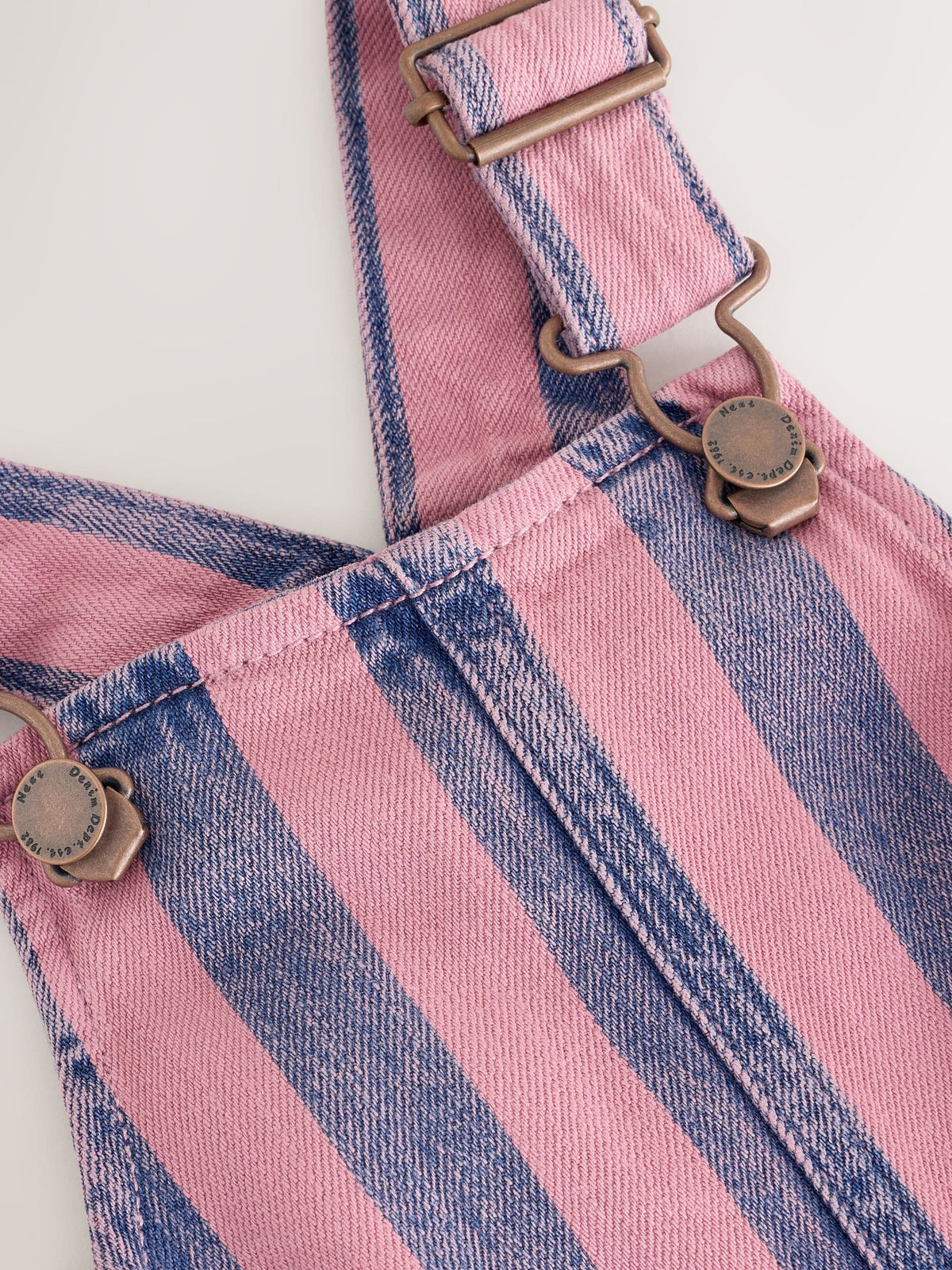 Pink / Navy Blue Denim Dungarees (3mths-7yrs)