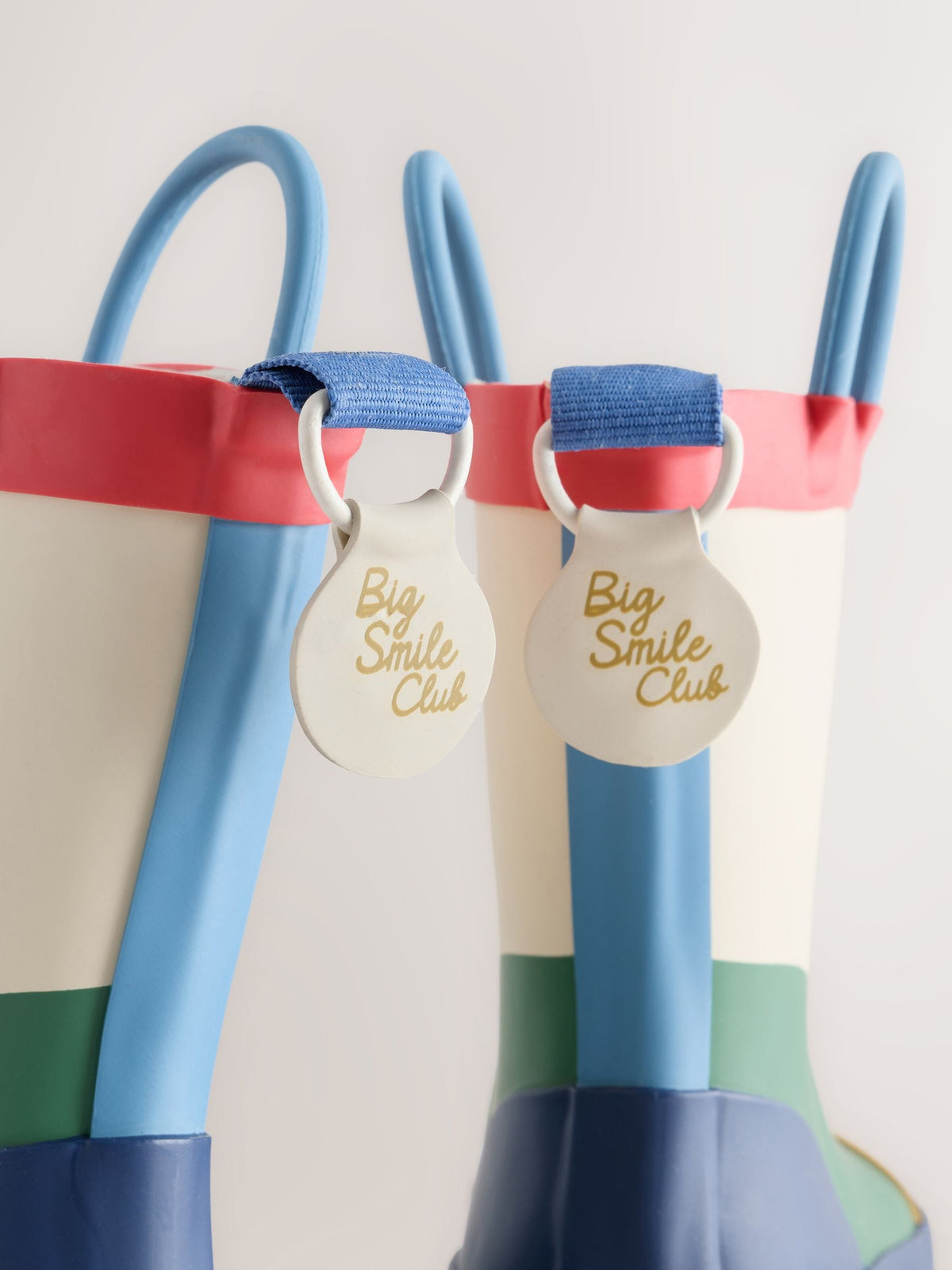 Neutral Colourblock Handle Pull On Wellies