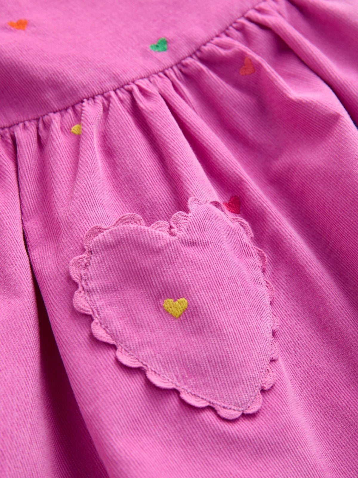 Magenta Pink Long Sleeve Cord Dress (3mths-8yrs)