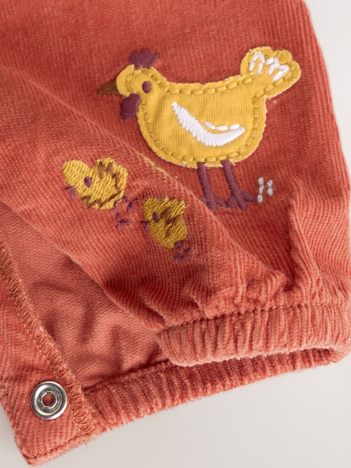 Rust Brown Farmyard Cord Dungarees and Bodysuit Baby Set (0mths-3yrs)