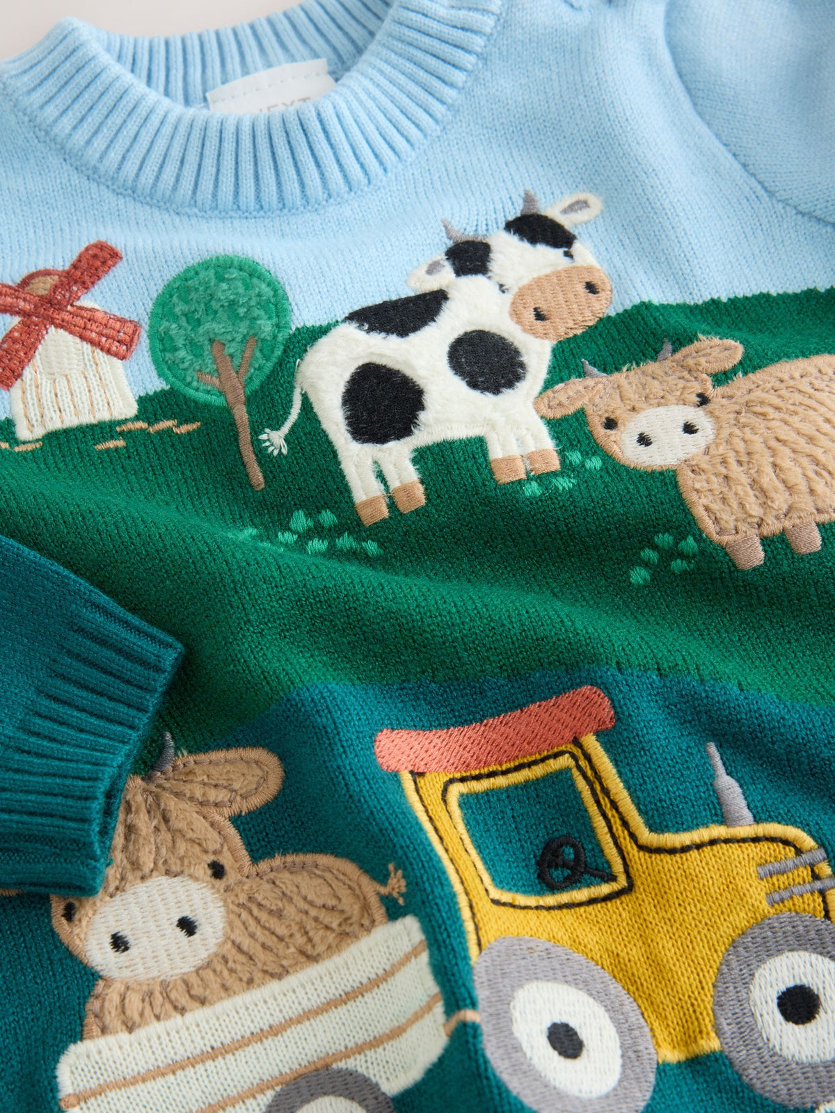 Green/Blue Hamish Farm Baby Knitted Jumper and Leggings Set (0mths-2yrs)