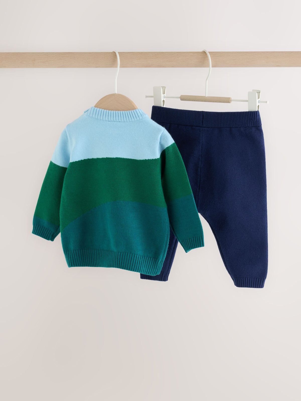 Green/Blue Hamish Farm Baby Knitted Jumper and Leggings Set (0mths-2yrs)