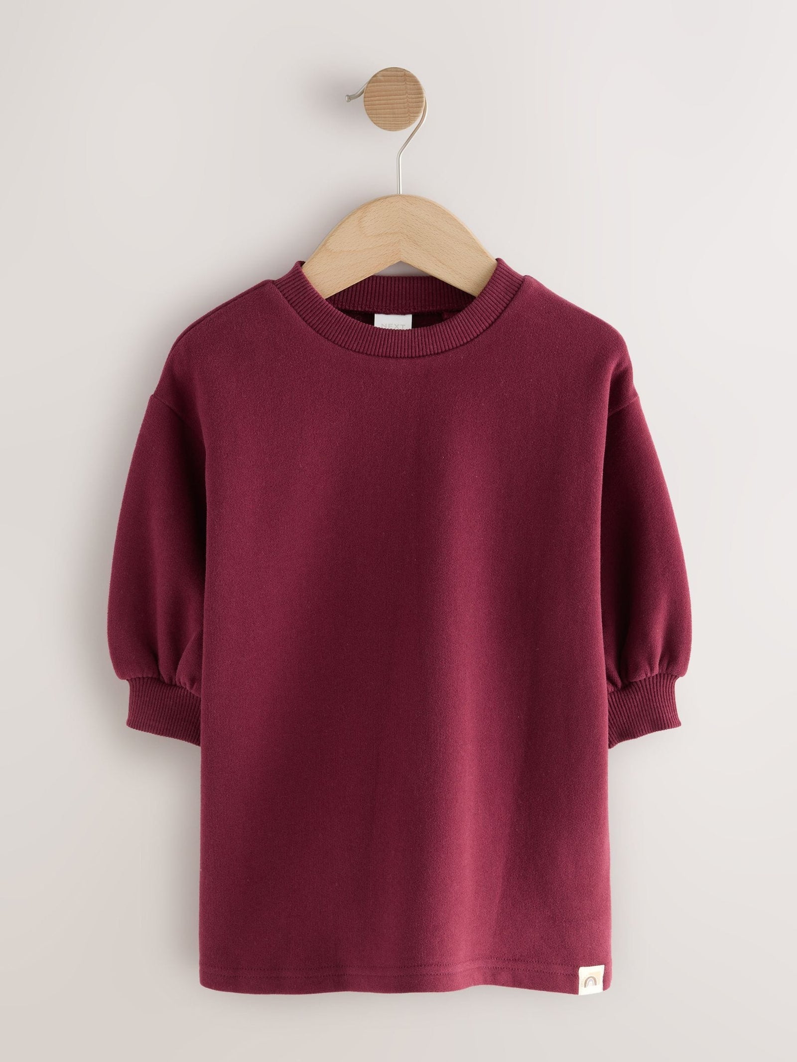 Burgundy Relaxed Sweat Dress (3mths-7yrs)