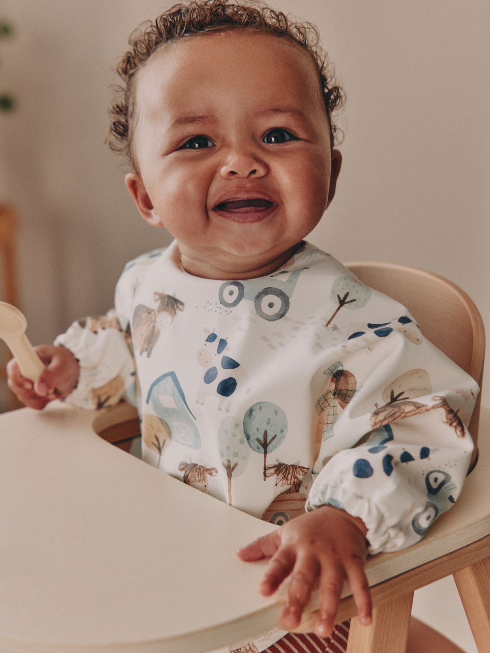 Neutral Weaning And Feeding Sleeved Bib