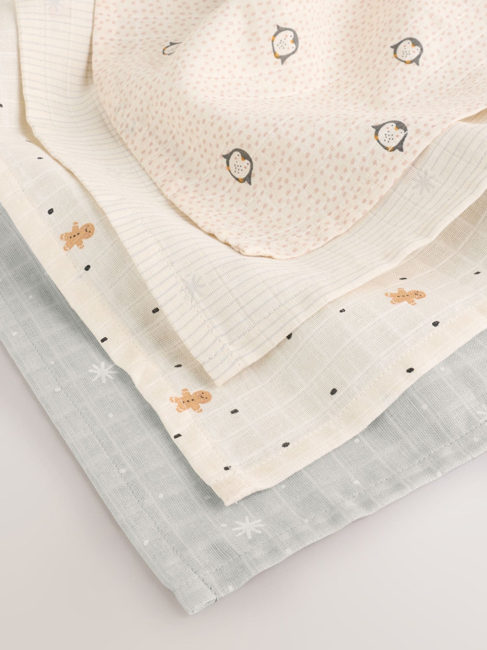 Winter Icons Baby Muslin Cloths 4 Pack