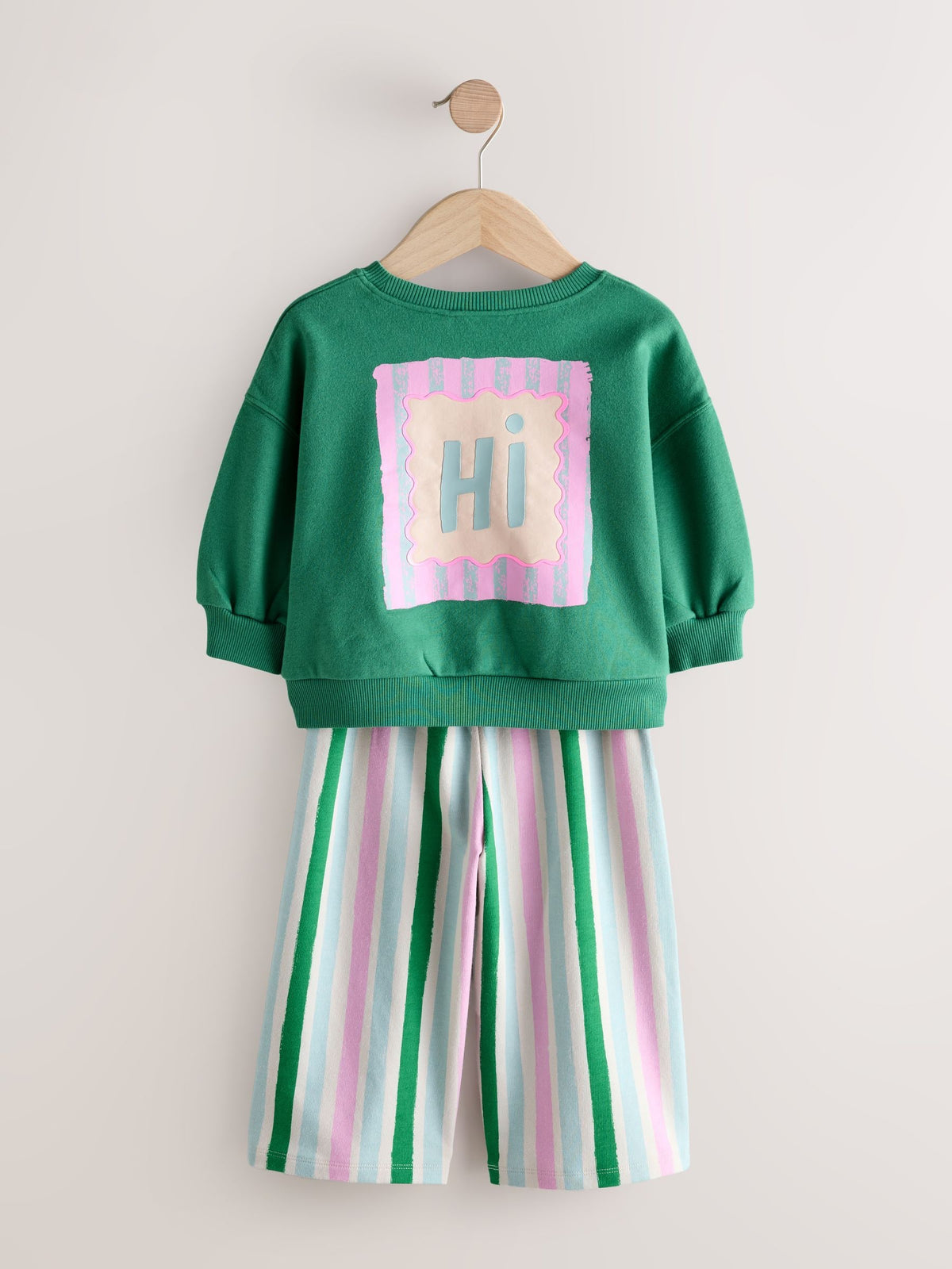 Green/Pink Top & Trousers Set 2 Pack (3mths-7yrs)