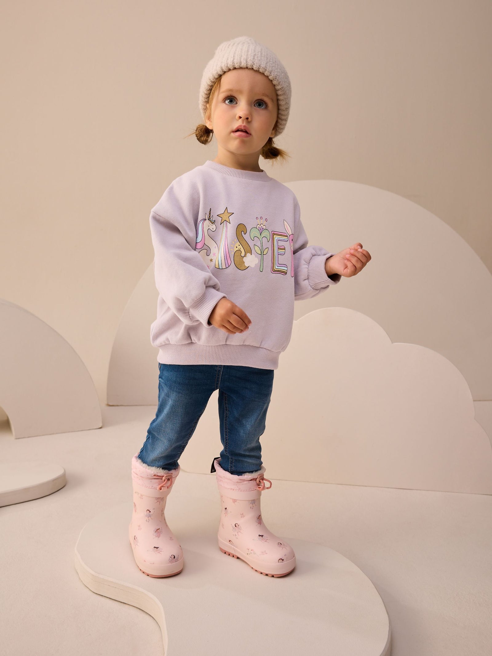 Lilac Purple Sister Crew Neck Sweatshirt (3mths-7yrs)