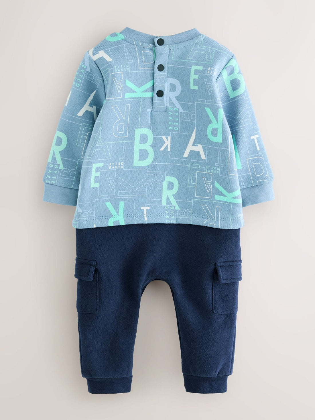 Baker by Ted Baker Letter Print Mockable Rompersuit