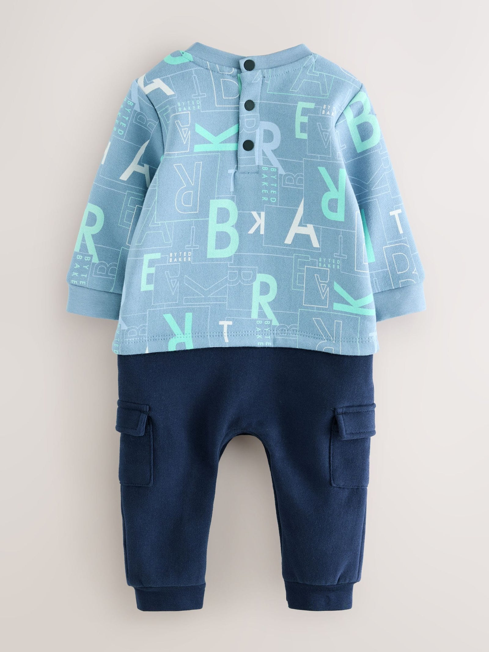 Baker by Ted Baker Letter Print Mockable Rompersuit