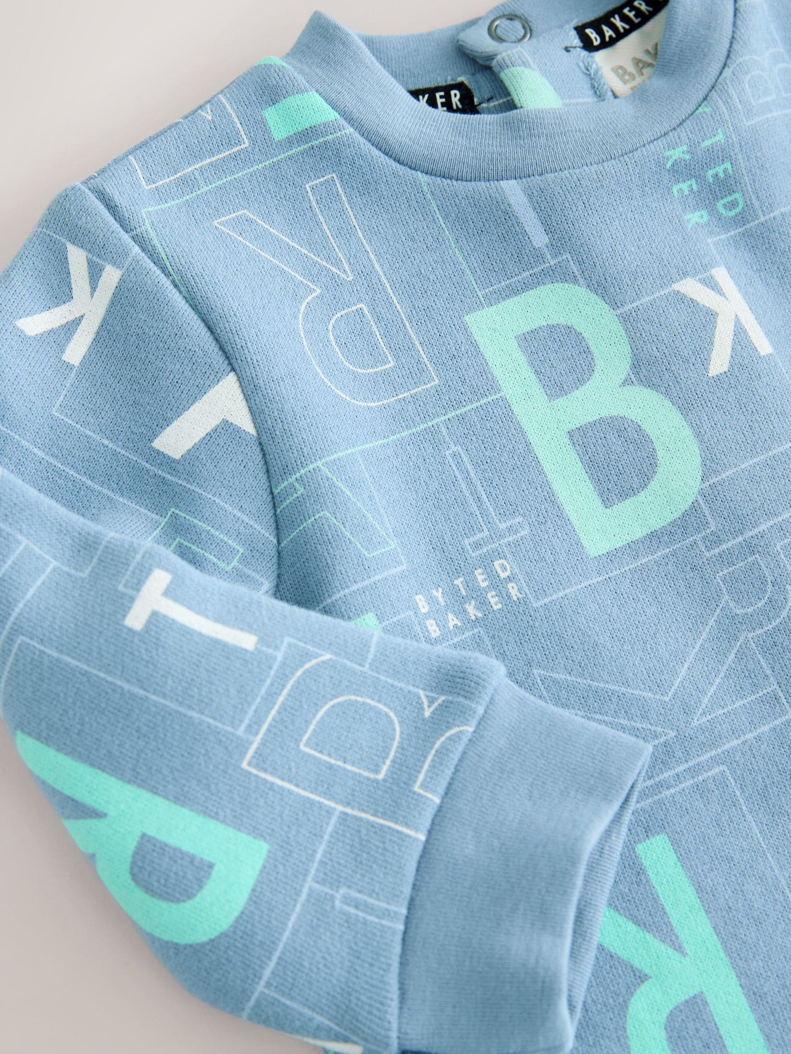 Baker by Ted Baker Letter Print Mockable Rompersuit