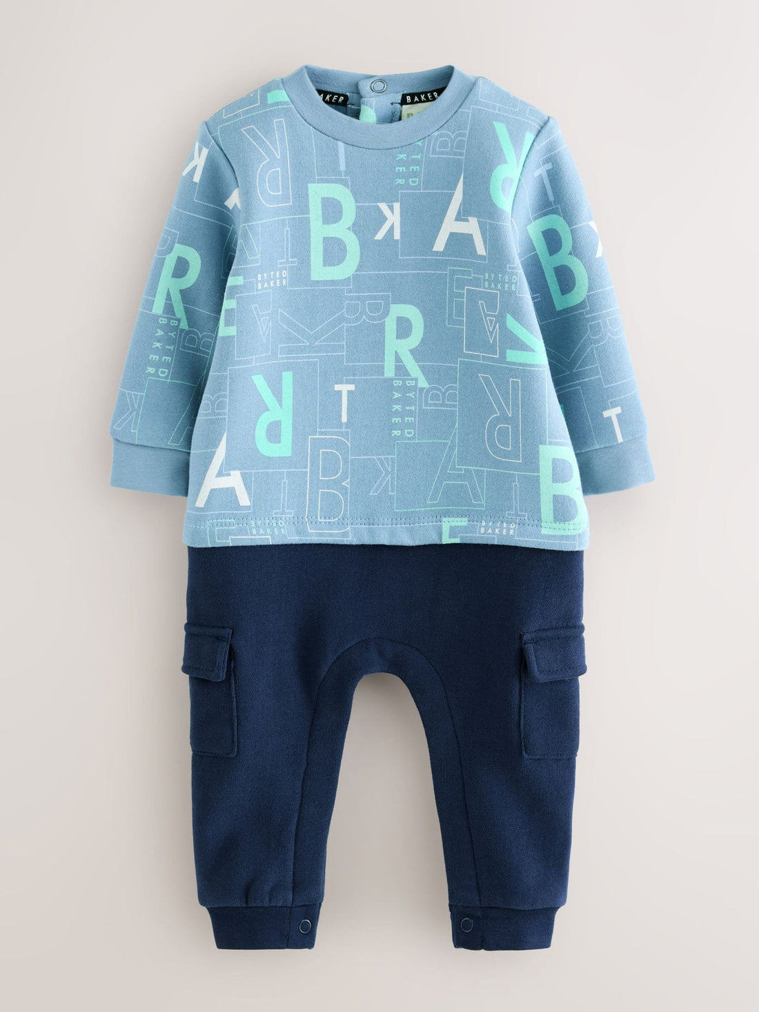 Baker by Ted Baker Letter Print Mockable Rompersuit