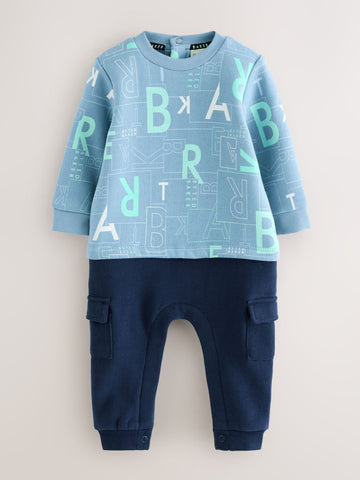Baker by Ted Baker Letter Print Mockable Rompersuit