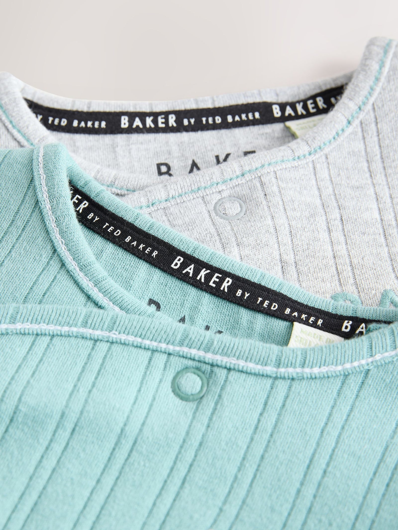 Baker by Ted Baker 2 Pack Textured Sleepsuits