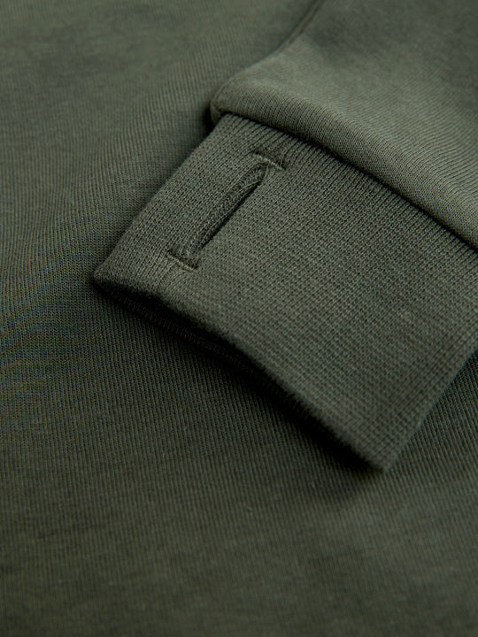 Khaki Green Tech Sportswear Zip Through Hoodie (3-16yrs)