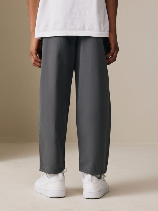 Charcoal Grey Pull On Woven Trousers (3-16yrs)