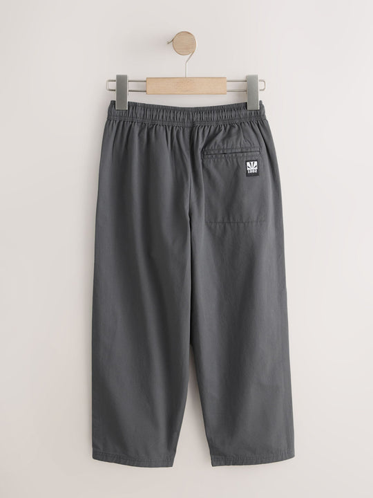 Charcoal Grey Pull On Woven Trousers (3-16yrs)