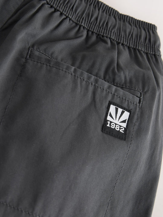 Charcoal Grey Pull On Woven Trousers (3-16yrs)