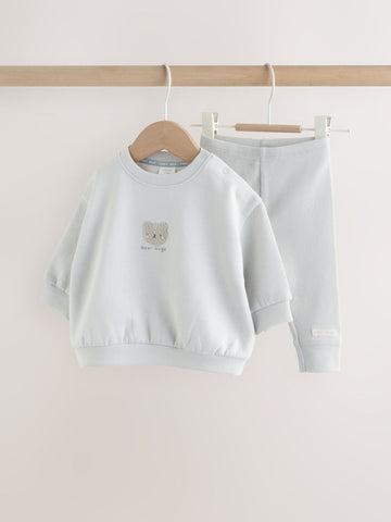Grey Bear Sweat and Leggings Baby Set (0mths-2yrs)