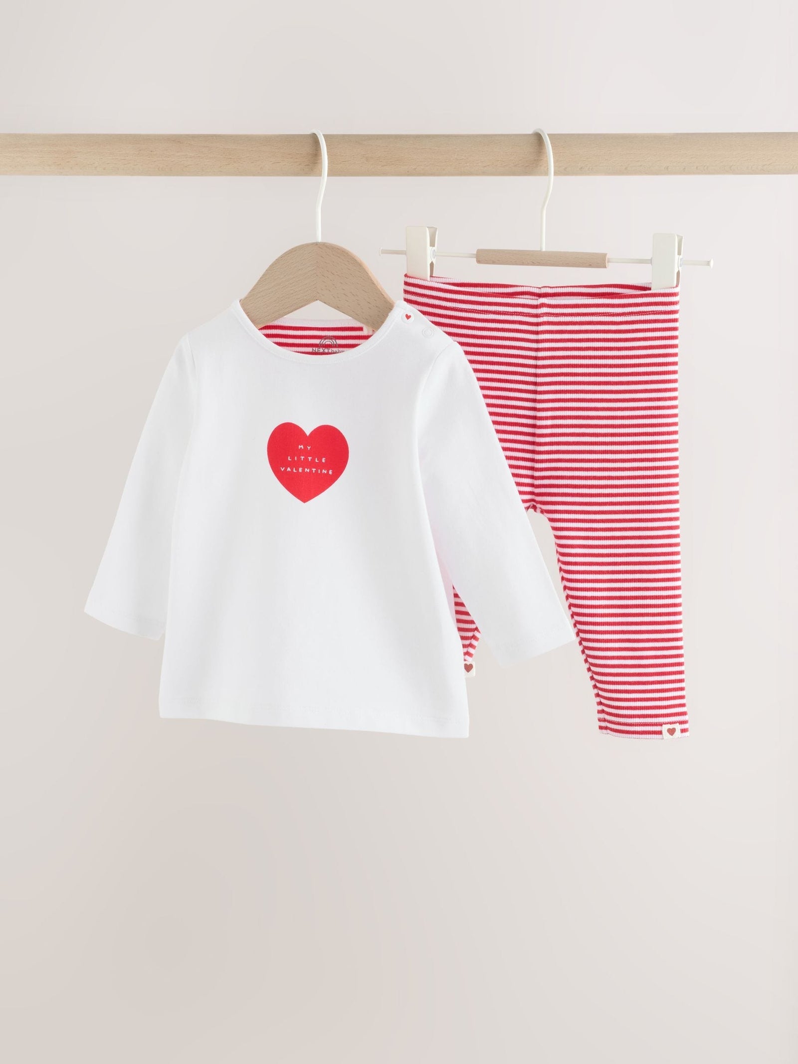 Red Little Valentine T-Shirt and Leggings Baby Set (0mths-2yrs)