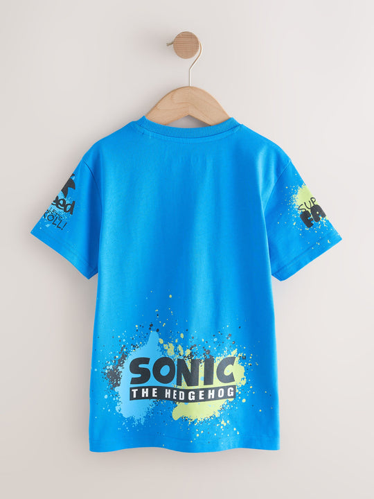 Blue Graffiti Sonic T-Shirt (3-16yrs)