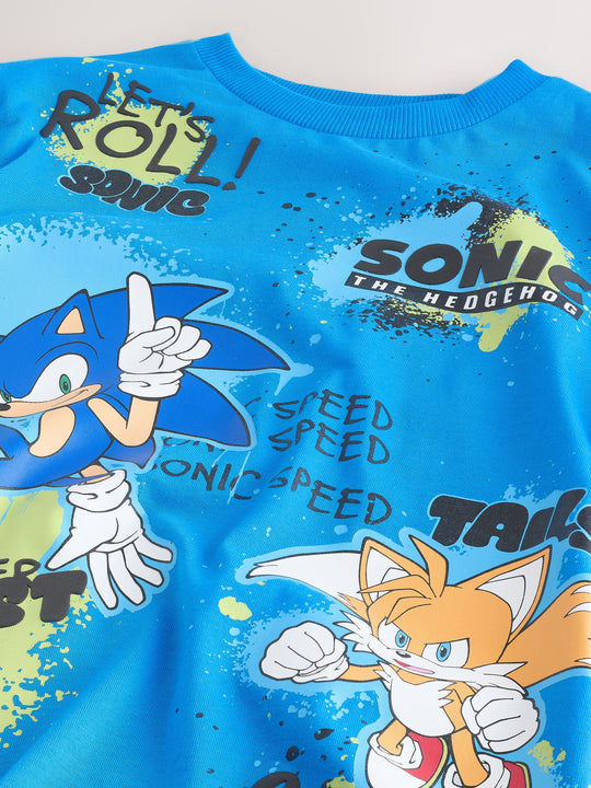 Blue Graffiti Sonic T-Shirt (3-16yrs)