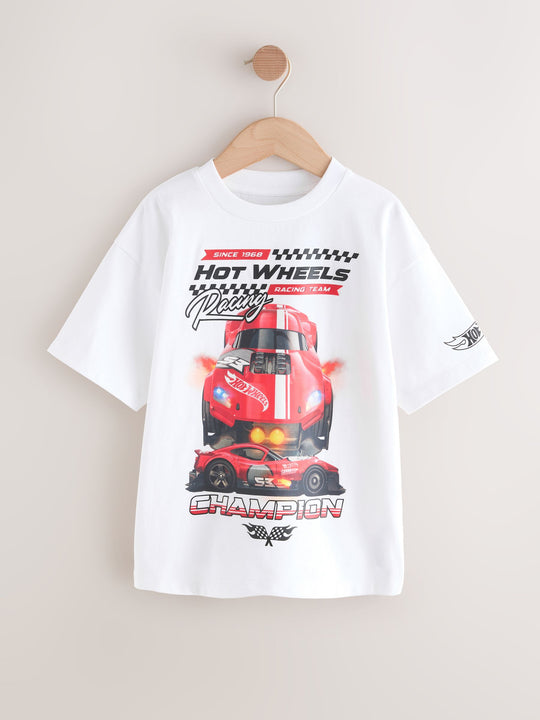 White Hot Wheels Short Sleeve T-Shirt (3-16yrs)