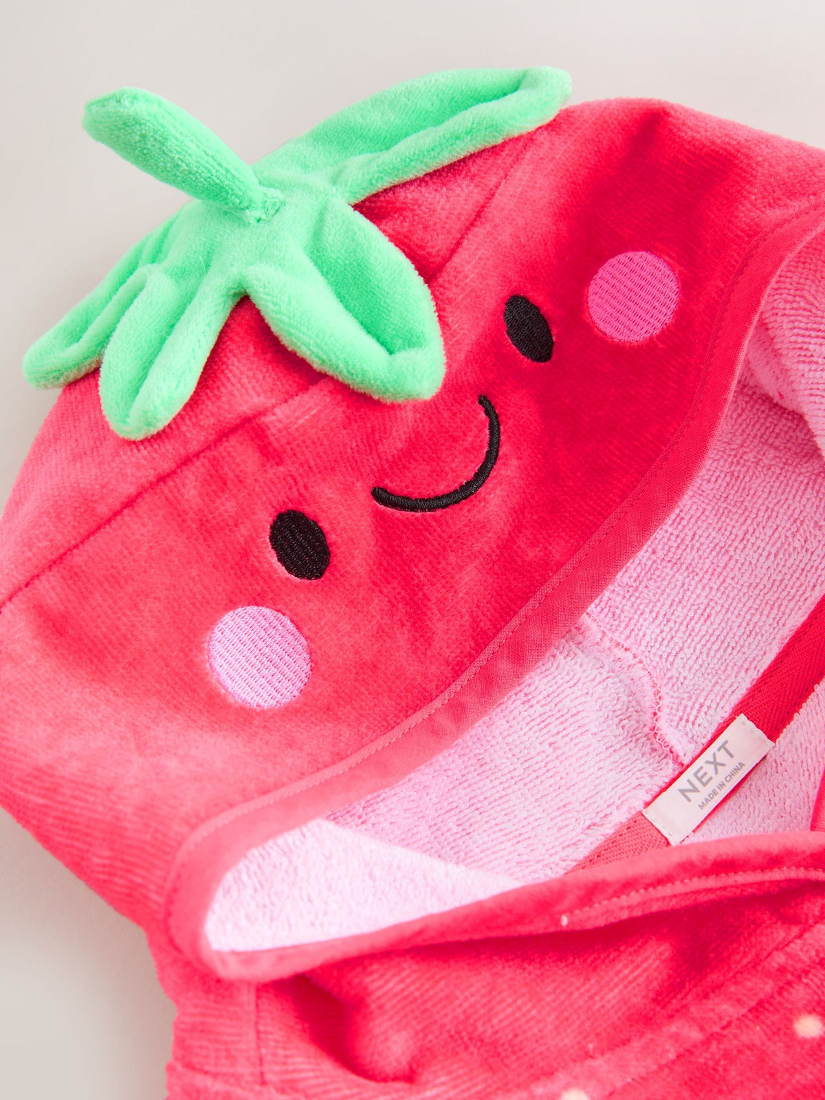 Red Strawberry Towelling Poncho (9mths-10yrs)