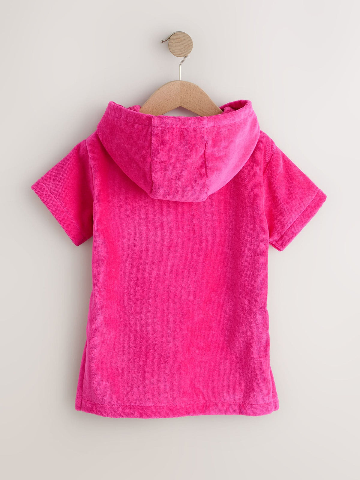 Pink Zip Towelling Poncho (3mths-7yrs)