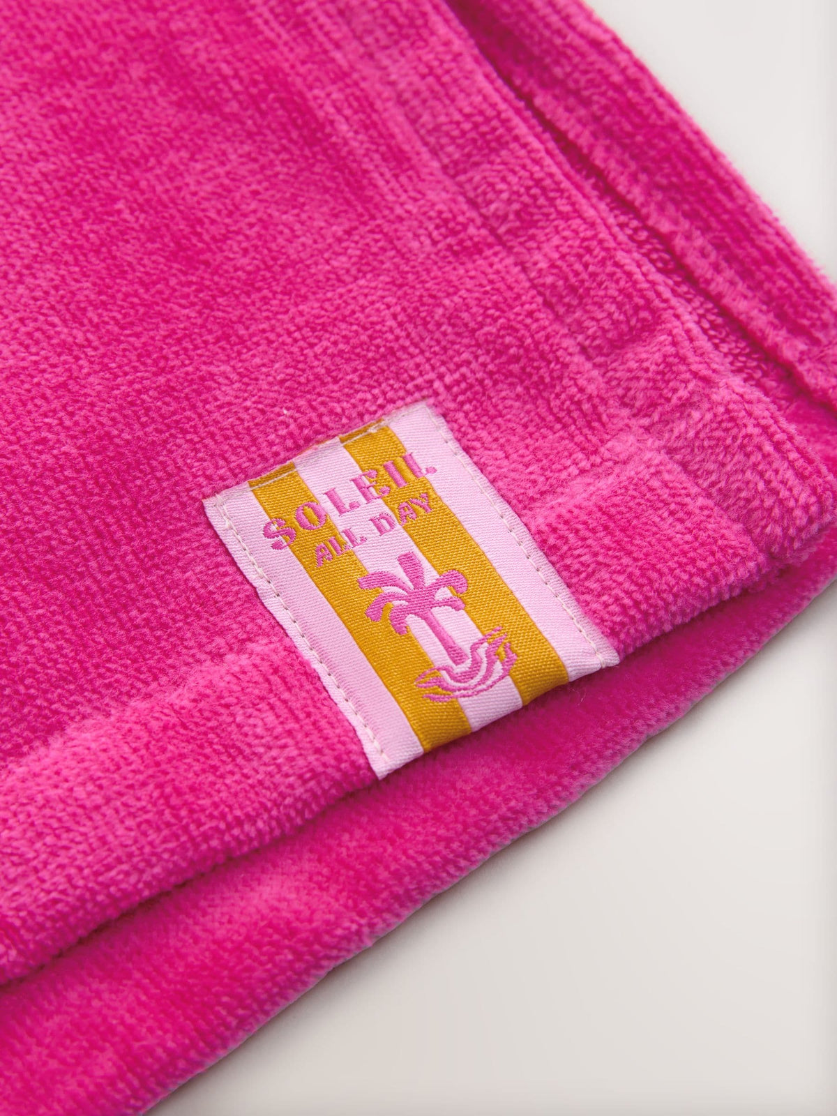 Pink Zip Towelling Poncho (3mths-7yrs)