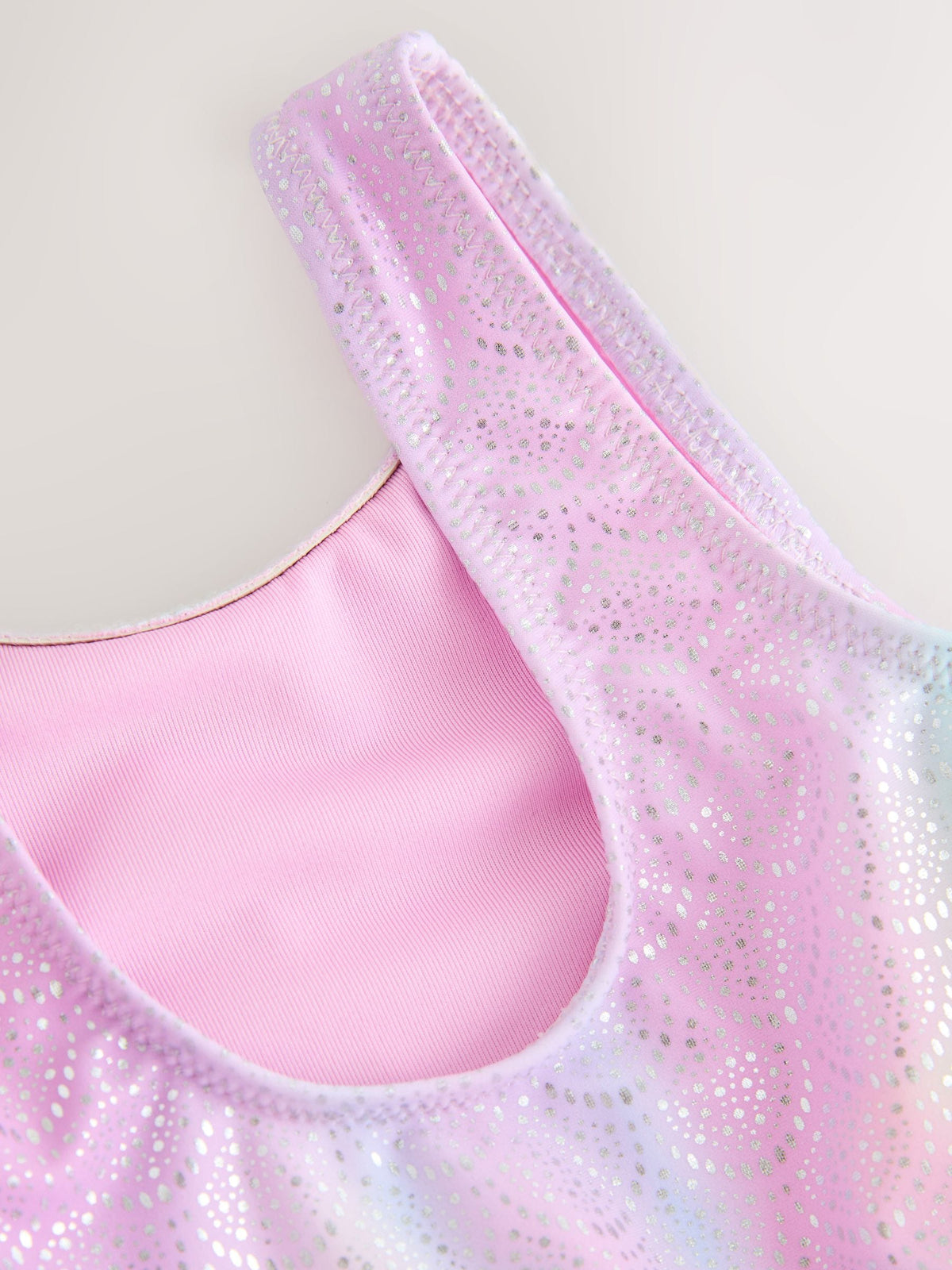Pink Foil Mesh Tutu Swimsuit (3mths-7yrs)