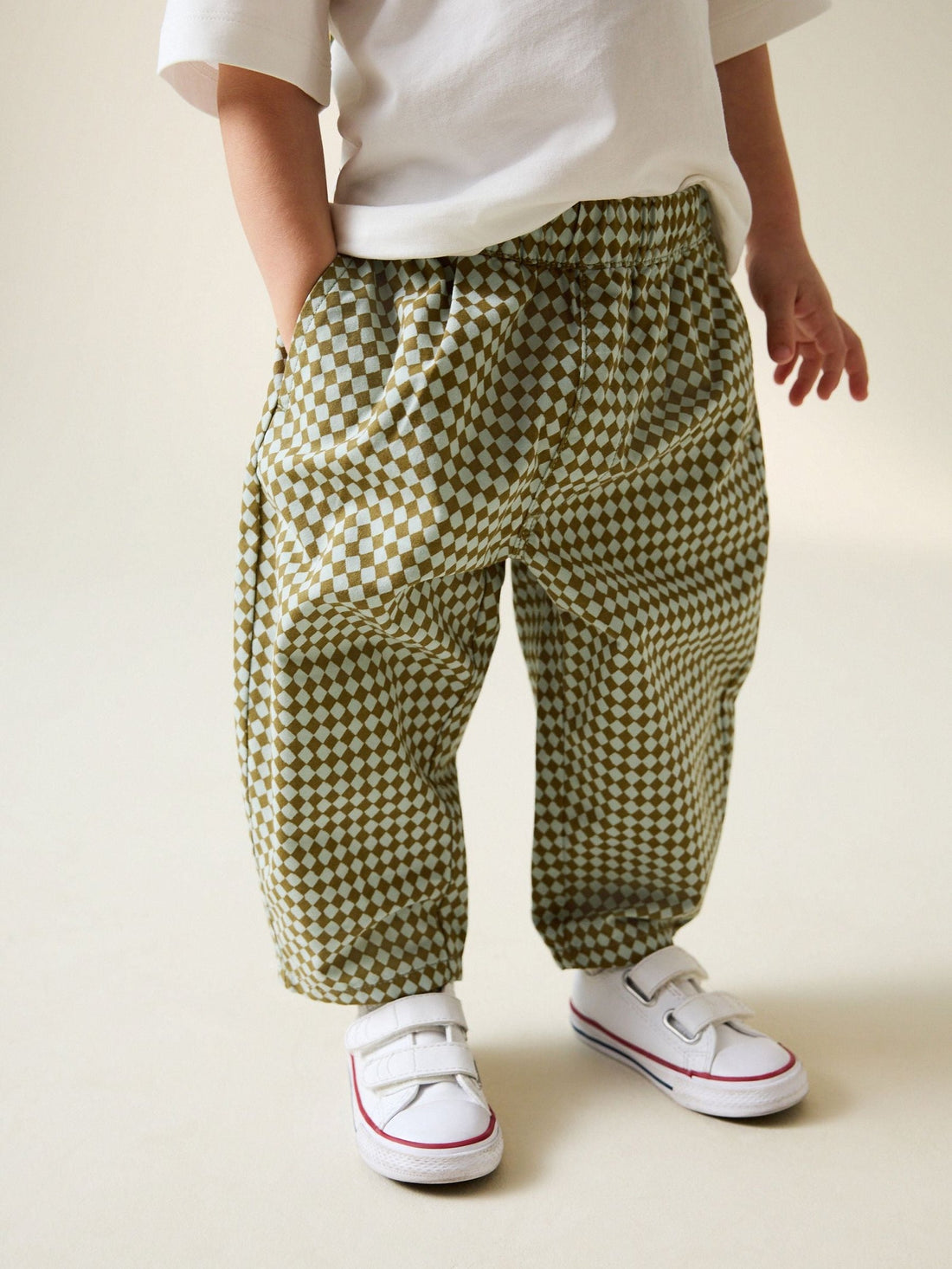 Green/Blue Mini Harlequin Barrel Pull On Trousers (3mths-7yrs) (3mths-7yrs)