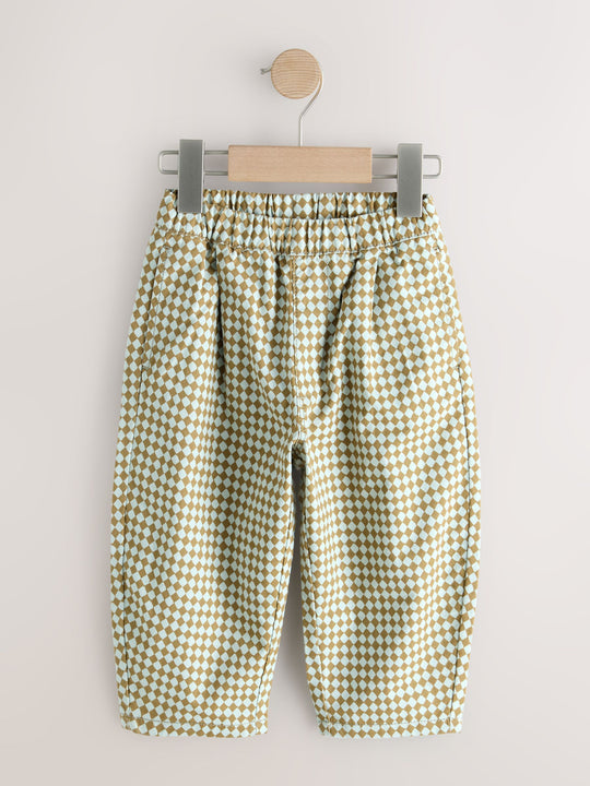 Green/Blue Mini Harlequin Barrel Pull On Trousers (3mths-7yrs) (3mths-7yrs)