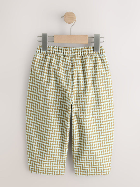 Green/Blue Mini Harlequin Barrel Pull On Trousers (3mths-7yrs) (3mths-7yrs)