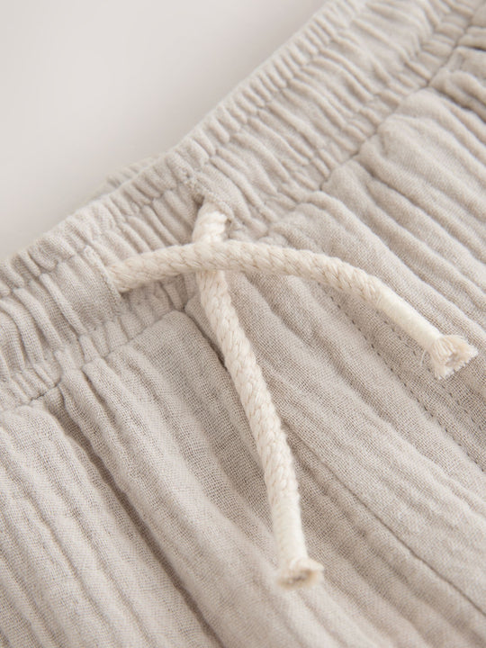 Neutral Soft Textured Pull On Trousers (3mths-7yrs)
