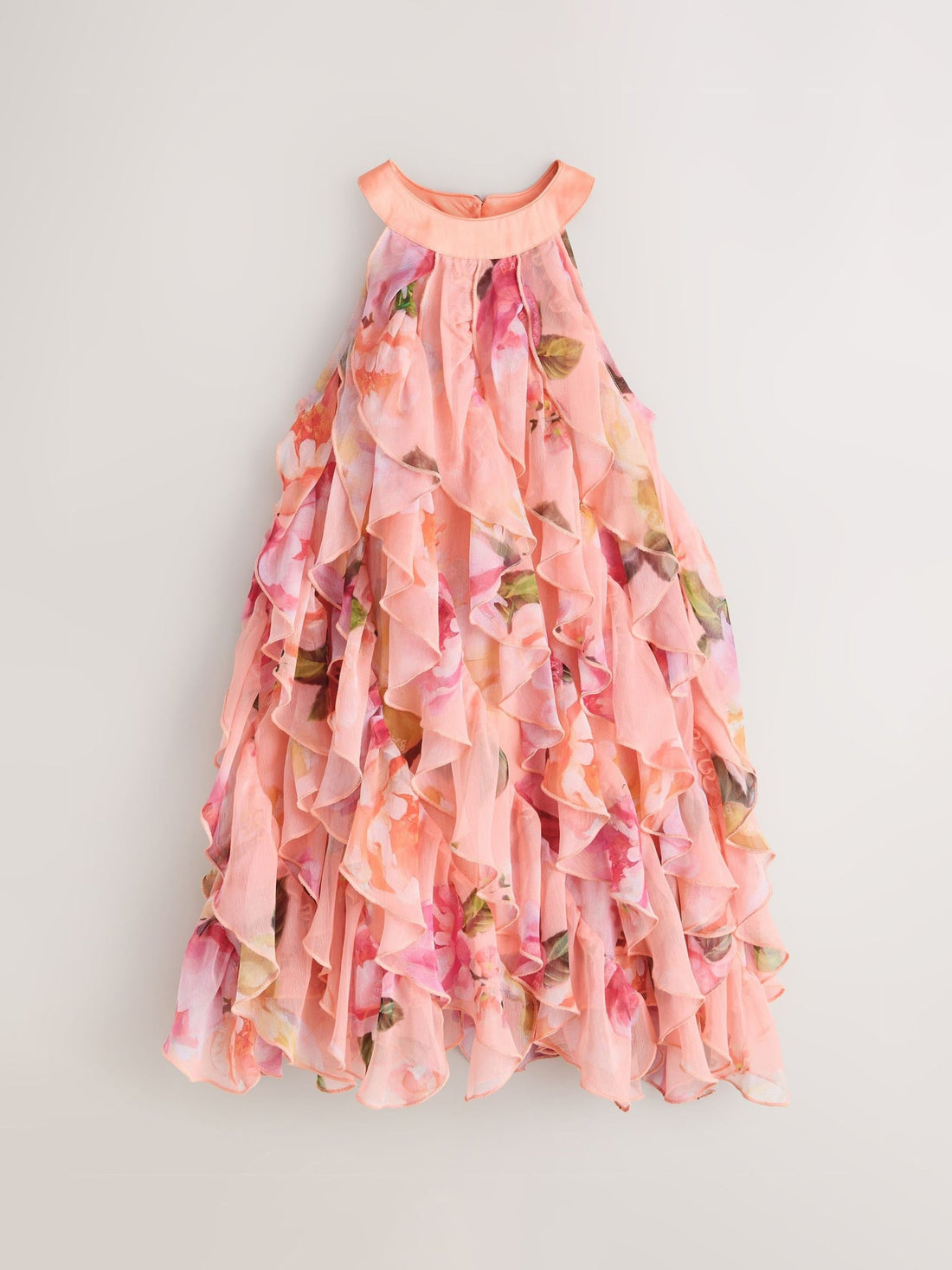 Baker by Ted Baker Floral Halter Waterfall Dress