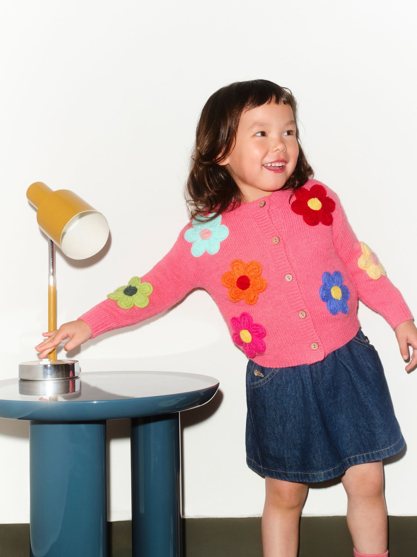 Pink 3D Flower Cardigan (3mths-7yrs)