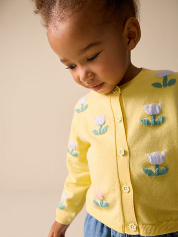 Yellow Tulip Cardigan (3mths-10yrs)