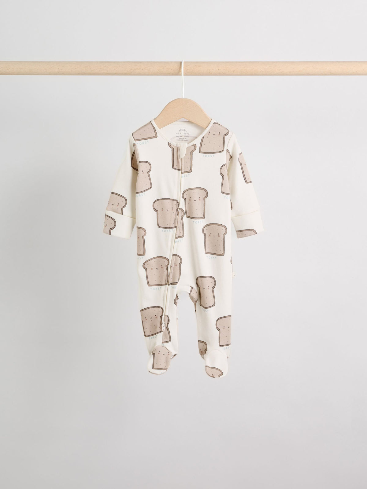 Neutral Brunch Two Way Zip Baby Sleepsuits 4 Pack (0mths-2yrs)