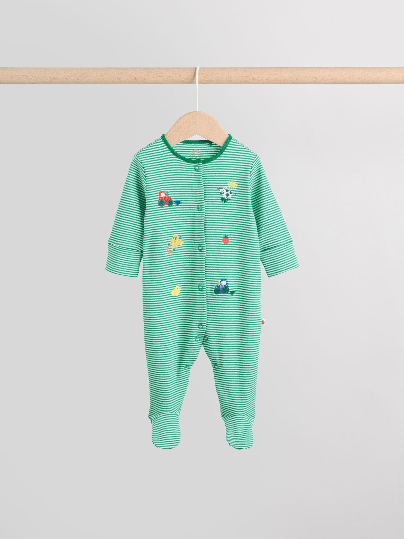 Multi Farm Baby Sleepsuits 3 Pack (0-2yrs)