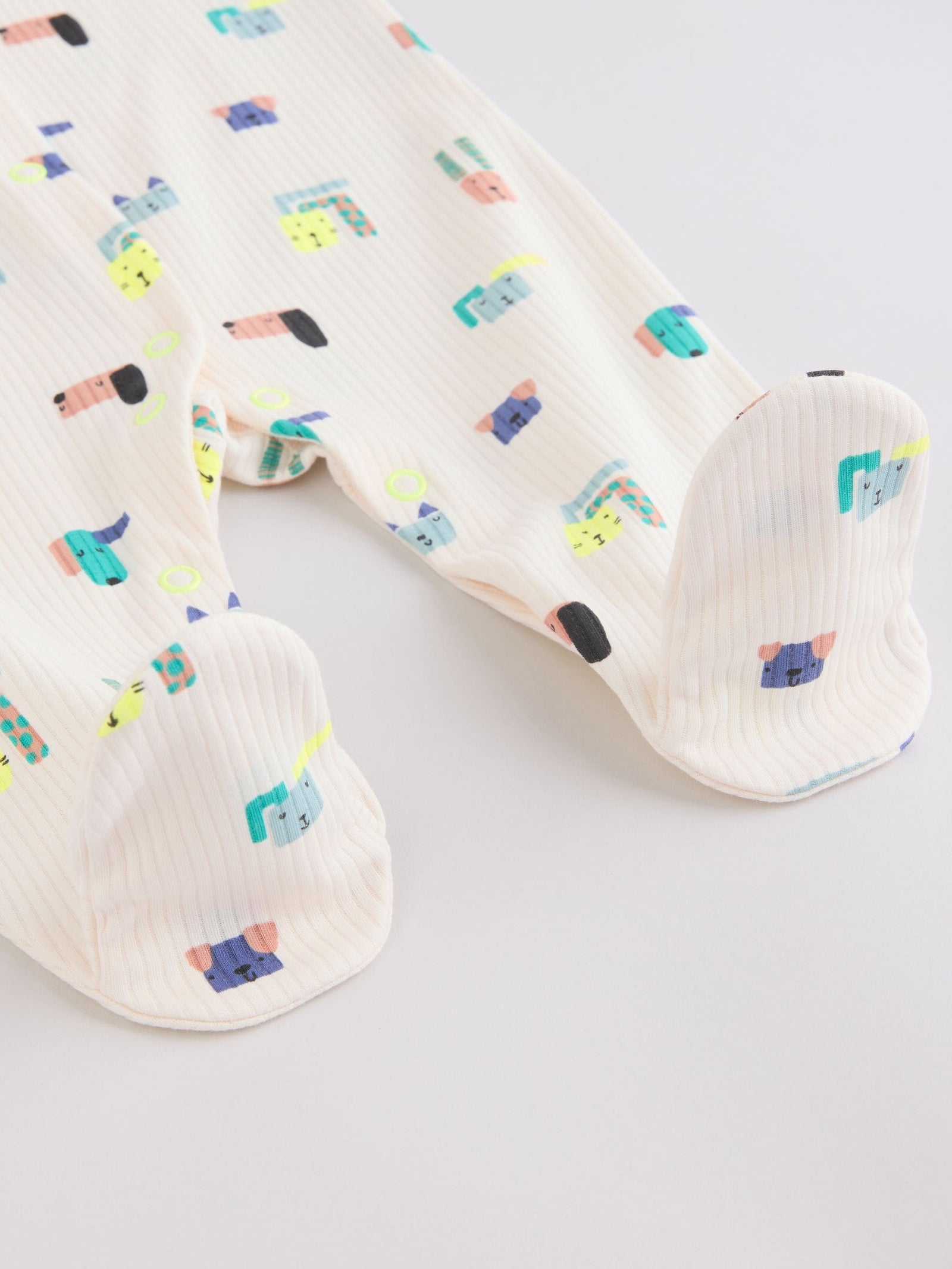 Blue Dog Two Way Zip Baby Sleepsuits 3 Pack (0mths-2yrs)