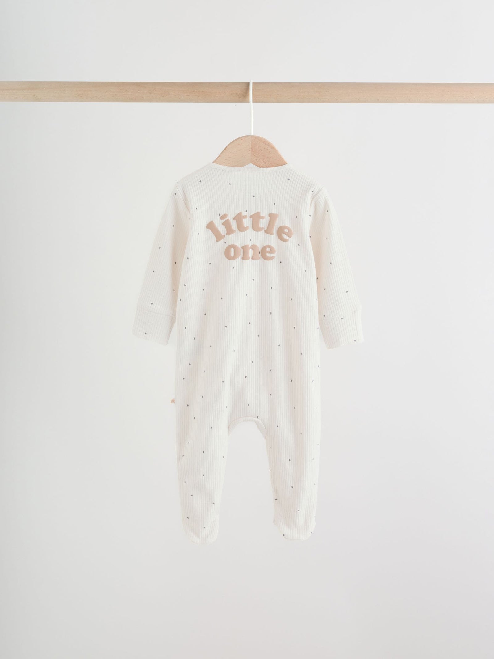 Neutral Milkclub Two Way Zip Baby Sleepsuits 3 Pack