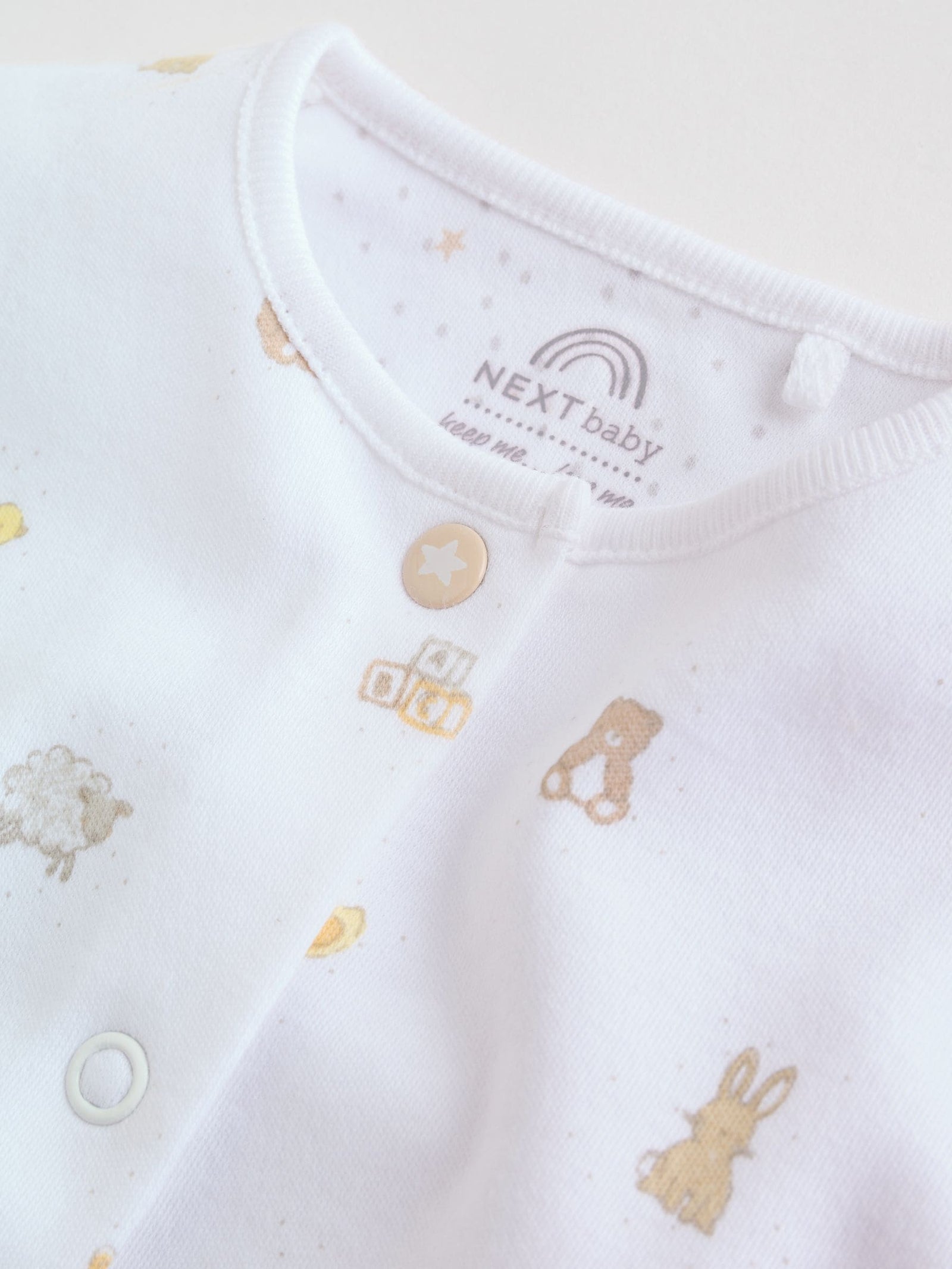 White Collar Baby Sleepsuits 3 Pack (0-2yrs)
