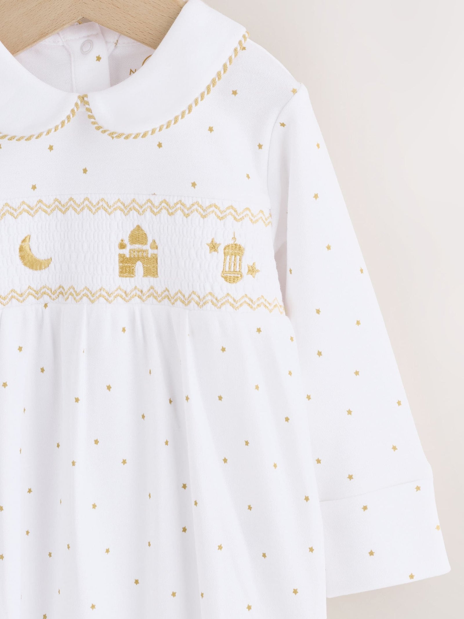 White Collar EID Baby Sleepsuit (0mths-2yrs)