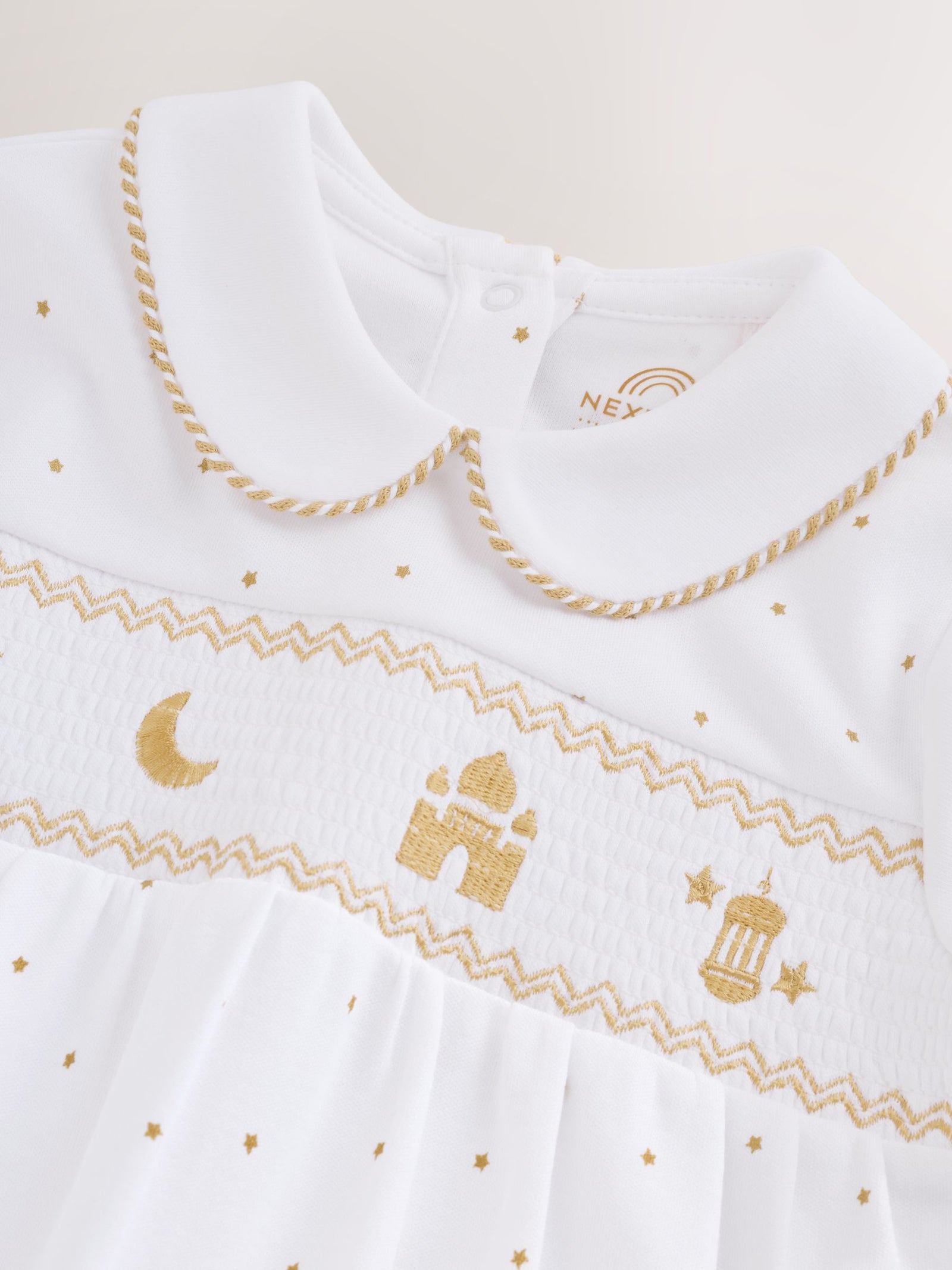 White Collar EID Baby Sleepsuit (0mths-2yrs)